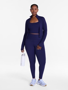 Nouveau pantalon capri de yoga transfrontalier en Spandex/Polyester brossé, motif uni, taille haute, amincissant, respirant et à séchage rapide - Product Image 3