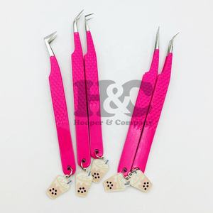 Pinzas de Acero Inoxidable Puntiagudas de Calidad Premium para Extensión de Pestañas, Diseño Coffee Charm, 10 mm de Longitud, para Pestañas de Visón - Product Image 5