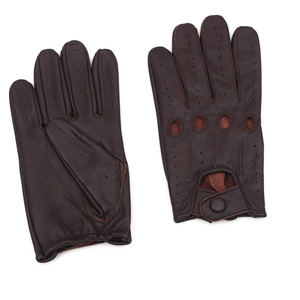 Unisex Chocolate Color Leather Sheep Skin Perfect Size <b>Driving</b> <b>Gloves</b> Super Soft Leather <b>Gloves</b> - Product Image 6