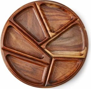 Assiettes de service élégantes, faites à la main, durables, écologiques, au design classique, de forme irrégulière, gravées, avec motif personnalisé pour la restauration fine - Product Image 1