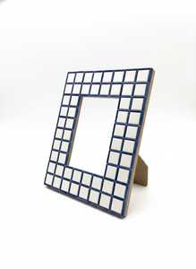 AZ ENTERPRISES Eco-Friendly Bone Inlay & Resin <b>Photo</b> <b>Frame</b> with <b>Black</b> and White Design Handmade Tabletop Display - Product Image 6