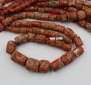 Cuentas de coral rojo italiano natural al por mayor, cuentas de coral italiano en forma de tambor, cuentas en forma de tambor de 16 pulgadas para la fabricación de joyería, directamente de fábrica. - Product Image 2