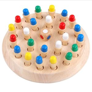 Jeu de mémoire en bois artisanal avec bâtonnets, jeu de société de mémoire coloré pour enfants, jouet de développement logique pour garçons et filles - Product Image 5