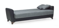 Sofá Cama Seccional Convertible Forza, Moderno con Almacenamiento, Tapicería de Tela Ecológica, 3 Plazas para Sala de Estar de Apartamentos Pequeños
