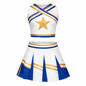 Uniformes de cheerleading en polyester imprimé avec un design à transfert thermique - Product Image 6