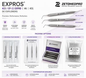 Expros # Explorador Dental de Doble Punta 23/CP-8 Explorer # Zetomed Pro de Acero Inoxidable 31 - Product Image 6