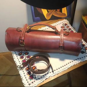 Estuche Portaherramientas Ligero de Cuero Genuino, Estuche Enrollable para Lápices de Cuero Auténtico, Estuche Plegable Multiusos, Bolsa Enrollable Clásica para Herramientas - Product Image 1