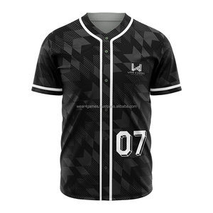 เสื้อเจอร์ซีย์เบสบอลกระดุมสั่งทำ3D สีล้วนขนาดพลัสไซส์ - Product Image 1