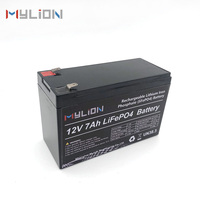 Baterai Lithium Iron Phosphate (LiFePO4) Mylion 12V 7Ah yang Dapat Diisi Ulang untuk Sepeda Listrik, Skuter, dan Sepeda Motor Listrik