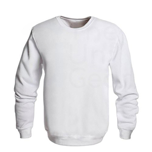 เสื้อสเวตเชิ้ตคอกลมสีขาวสำหรับผู้ชาย ทรงปกติ สีพื้น ผ้าถัก แขนยาว ใส่สบาย ผลิตจากผ้าฝ้าย 100% เหมาะสำหรับฤดูใบไม้ร่วง - Product Image 1