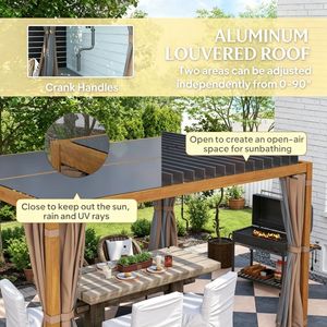 Pergola Retrattile da Esterno con Tenda - Product Image 5
