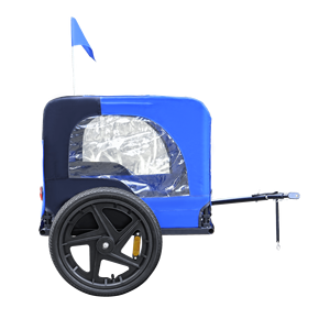 High Quality Blue 16-Inch Air Wheel Pet <b>Bike</b> Trailer Foldable Lightweight Bicycle Pet <b>Carrier</b> <b>for</b> <b>Dogs</b> High Visibility Travel - Product Image 4