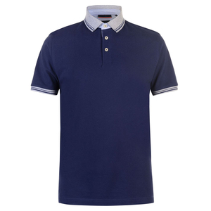 Polo personnalisé 100% polyester coton Spandex pour homme, manches courtes, confortable, uni - Product Image 5