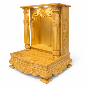 L'autel du dieu de la richesse et du dieu de la terre est sculpté en bois de pin. - Product Image 2