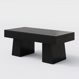 Tavolino da Caffè Rettangolare in Stile Rustico con Design Robusto, Base Spessa, Tavolo da Divano o Tavolo Centrale - Product Image 6