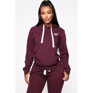 Wholesale Women Hoodie Jogger <b>Set</b> Casual Fleece Tracksuit Streetwear Two Piece Outfit Supplier USA - Product Image 1