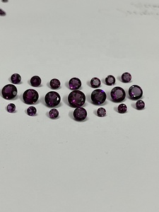 พลอยโรโดไลท์โกเมนธรรมชาติ,พลอยรูปทรงกลมปรับเทียบทรงหลวมสร้อยคอโดย Sadiya International - Product Image 5