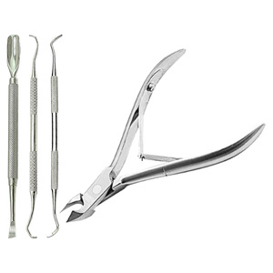 Juego Profesional de 4 Piezas de Herramientas para Uñas de Acero Inoxidable Curvadas |   Kit de Cortaúñas y Empujador de Cutículas de Precisión para Uñas de los Dedos, para Salón y Hogar - Product Image 6