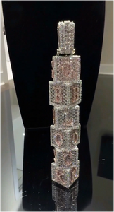 จี้ห้อยคอเงินแท้ 925 ดีไซน์ฮิปฮอปประดับเพชรโมอิสซาไนต์ VVS เต็มชิ้น สำหรับแร็ปเปอร์  พร้อมสลักชื่อหรือโลโก้  สำหรับทุกเพศ - Product Image 2