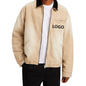 Nueva Chaqueta de Lona con Logotipo Personalizado de Alta Calidad 2026, Diseños OEM, Chaqueta Vaquera de Invierno para Hombre, Chaqueta de Mezclilla Azul con Cremallera y Forro Polar - Product Image 5