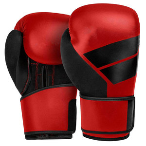 Gants de boxe en cuir noir Econex Sports avec sangle de poignet et impression de marque pour l'entraînement des adultes - Product Image 1