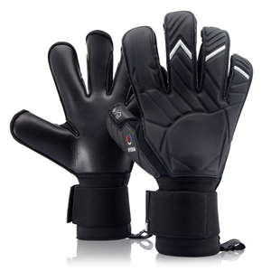 Gants de gardien de but en latex de haute qualité, antidérapants, respirants, à doigts entiers, avec fermeture auto-agrippante pour les jeunes et les adultes - Product Image 1