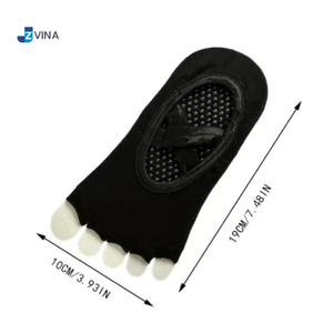Custom LOGO Dual Side <b>Grip</b> <b>Socks</b> 5 Toe Non-Slip Yoga Anti-Slip Breathable Comfortable Indoor Gym Barre Pilates Free Design - Product Image 4