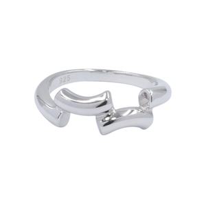 Oem design personnalisé bijoux en argent sterling 925 bague en bambou en argent bague au design simple pour les femmes - Product Image 1