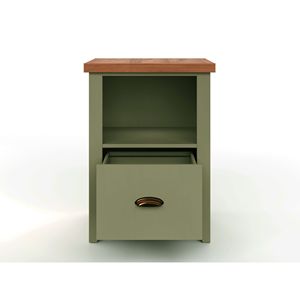 Bridgevine Home 22 pollici 1 cassetto schedario verde salvia e legno di frutta finitura nessun assemblaggio richiesto per la raccolta di vigneto domestico - Product Image 3