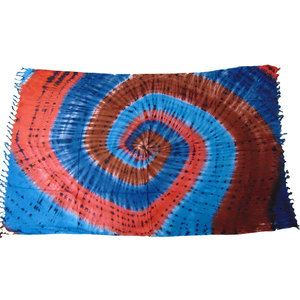 Tie Dye Psychedelic Art <b>Sarong</b> Bohemian Cotton Viscose Rayon Women's Pareo Customized Design Beach Cover Summer Traditional - Product Image 3