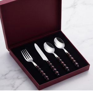 Ensemble de couverts en acier inoxydable de qualité supérieure Argenterie polie miroir Cuillère Fourchette Couteau Design merveilleux Idéal pour manger - Product Image 6