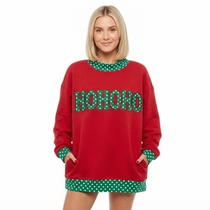 Compre una sudadera holgada de primera calidad para mujer, con cuello simulado, estilo informal, de manga larga, para uso diario. - Product Image 2