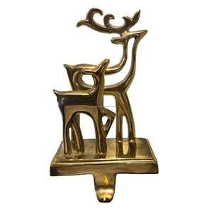 Pièce maîtresse en métal or renne | Cadeaux Vastu | Cadeaux pour la décoration intérieure | Cadeau pour Noël | Décoration de Noël - Product Image 1