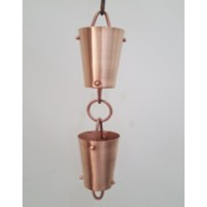 ชุดถังแขวนโซ่ทองแดงสำหรับตกแต่งสวนกลางแจ้ง สไตล์เรียบง่าย - Product Image 6