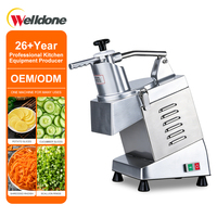 Welldone Groente Fruit Maïs Snijmachine Roestvrij Staal 5 Messen Hoge Capaciteit Motor Huishoudelijke Shredder Slicer Dicer Bakkerij