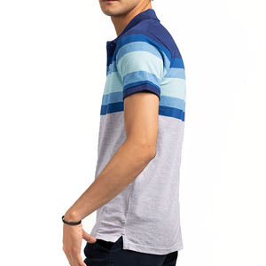 Customizable Short Sleeve Men's Stripes Design POLO T-Shirts Wholesale Golf Jerseys Shirt Turn Down Collar Tennis Shirts Male - Product Image 2