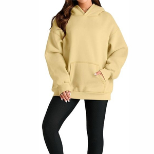 Sweat à capuche oversize respirant pour femme avec logo personnalisé, style streetwear automne-hiver - Product Image 1