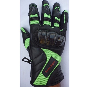 Guantes cortos de moto de cuero de vaca de primera calidad, color personalizado, con nudillos rígidos, USA 2026 - Product Image 2