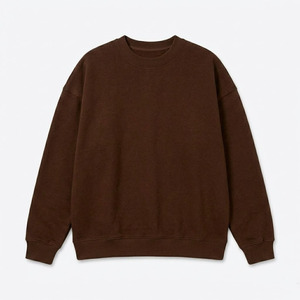 Wholesale 100% Cotton Heavyweight Fleece Crewneck Sweatshirt Custom Logo Blank Drop-Shoulder <b>Pullover</b> <b>Men</b> Streetwear - Product Image 2