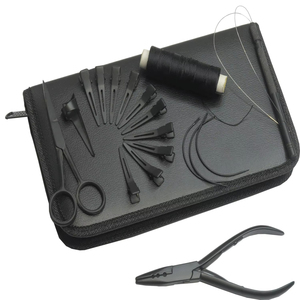 Kit d'extension de cheveux, ensemble d'outils en plastique noir pour l'installation et le retrait, style tendance - Product Image 2