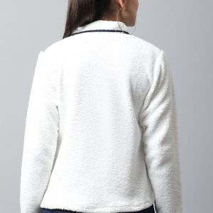 Manteau en fausse fourrure Sherpa pour femme, respirant, chaud, en polaire, décontracté, à capuche, avec fermeture éclair, col zippé, veste pour la neige, confortable, fermeture à boutons - Product Image 2