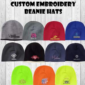 Custom Embroidery Logo Texts Design Custom Cp91 Winter Beanie <b>Hats</b> with Your Own Design - Product Image 5