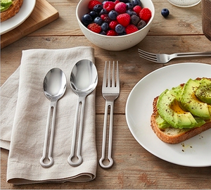 Minimalist Stainless Steel Flatware Set With <b>Mirror</b> Polish Dishwasher Safe Ideal For Home And <b>Camping</b> Cutlery - Product Image 2