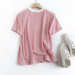 Camiseta informal estampada para mujer, camiseta de verano de manga corta, transpirable, de algodón, ligera, suave y cómoda, ropa diaria para mujer - Product Image 1