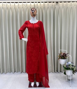 FATEMA FASHION DESIGNER WEAR GEORGETTE EXCLUSIVE MODERNE SALWAR KAMEEZ BRODERIE DUPATTA MARIAGE Femme Coupe régulière Séchage rapide - Product Image 1