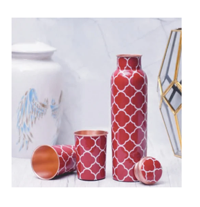 Bouteille d'eau réutilisable écologique en émail de cuivre imprimé, indispensable pour les voyages, pour les enfants, la maison et la salle de sport - Product Image 6