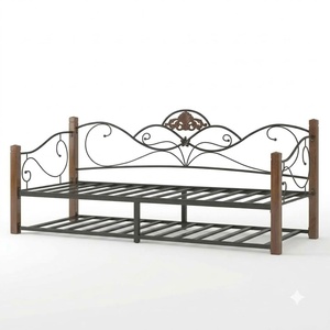 Traditional Wrought Iron 3-<b>Seater</b> <b>Sofa</b> Set Durable <b>Outdoor</b> Furniture Waterproof Garden Couch - Product Image 2