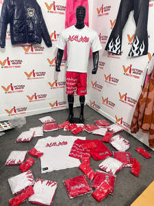 Short personnalisé en coton sérigraphié Short d'été coupe ample - Product Image 6