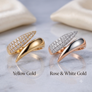 Anillo de banda cruzada único con diamante redondo cultivado en laboratorio de U and Me, en oro sólido de 14K, ideal para ocasiones especiales, regalo para novias. - Product Image 6