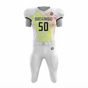 Ensemble de maillot et pantalon de football américain rembourrés personnalisés blanc, vert et rose, imprimé zèbre, uniforme d'équipe avec numéro de joueur sublimé - Product Image 5
